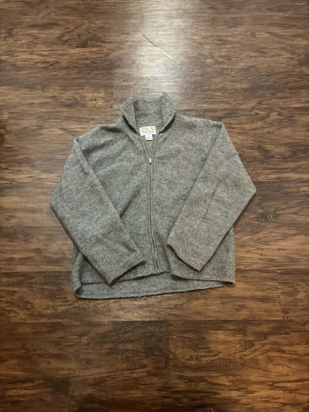 Vintage 100% Wool Full Zip Cardigan Jacket Tally-Ho Creation